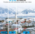 White 4k Webcam For Pc With Microphone  Computer Camera With Noise