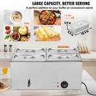 Commercial Electric Food Warmer 4-pan Countertop Buffet 24qt Bain Marie