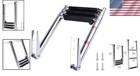 304 Stainless Steel 3 Step Folding Boat Ladder     Safe   Weather Resistant Design