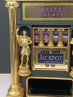 1989 Franklin Mint Caesars Palace Bank   Jackpot Slot Machine W  Coins-good Cond