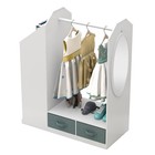 Kids Dress-up Wardrobe Storage Closet Costume Girl Bedroom W  Mirror