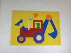 Lot Of 4 Vintage Lauri Crepe Foam Puzzles Zoo Parade Backhoe Stars moons T  Bear