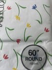 Vinyl Tablecloth Flannel Backed 60 Inch Round Kmart Serendipity Flowers Vintage