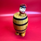 Vintage Barnacle Bill In Barrel J Chein Tin Litho Wind Up Toy - Popeye