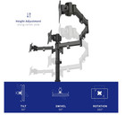 Vivo Triple Monitor Mount Fully Adjustable Desk Free Stand For 3 Lcd Monitors