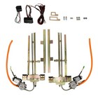Universal 2door Street Hot Rat Rod Flat Glass Power Window Kit W switches Wiring