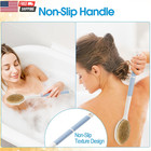 Back Scrubber Anti Slip For Shower  Shower Brush Long Handle With Stiff And Soft