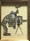 Vintage Girard Steampunk Watch Parts Gears Shadow Box Art Photographer 13 X 11 