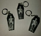 Vintage Skeleton In Coffin Keychain Charm Vending Machine Toy Lot Of 3 Sku 155