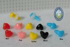 20 Heart Safety Noses Buttons Eyes 6mm Amigurumi Teddy Bear Doll Sew Crochet Hn