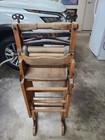 Antique Folding Bench Wringer 1890s Wood Horseshoe Brand Brighton B390e