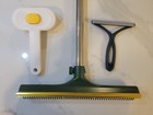 3 In 1 Carpet Rake For Pet Hair Removal  60    Long Handle Heavy-duty Hair Removal