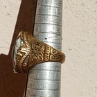 Extremely Rare Ancient Roman Bronze Ring Multicolor Stone Old Antique Artifact