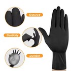 10 20 50 100pcs Black Nitrile Disposable Gloves For Work Latex Free Home Cleanin