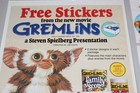 Vintage Original 1980 s Gremlins Family Scott Display Ad Gizmo Movie Stickers   