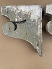 Fantastic Lot 3 Antique House Corbels 14x11x4 Green Paint  Architectural Salvage