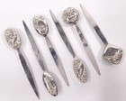 Set Of 6 Vintage Mid Century  925 Sterling Silver Cocktail Picks 21 2g  i-19939 
