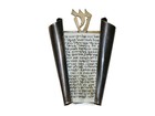 Vintage Sterling Silver Mezuzah Case Israel Minimalist Open Scroll Judaica Art