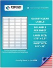 Glossy Clear Return Address Labels     1 75  X  5      Laser inkjet Compatible        
