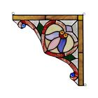 Stained Glass Corner Window Panel Handcrafted Tiffany Style Art Glass Suncatcher