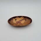 African Folk Art Handcrafted Hand Painted Giraffe Oval Rosewood Bowl From Kenya