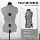 Adjustable Dress Form Mannequin For Sewing Female Size 6-14  Gray Pinnable Model