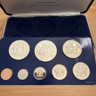 1975 Jamaica 8 Coin Silver Proof Set   Franklin Mint Coa  Papers 1 88 Oz Silver