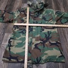 Cold Weather Woodland Camouflage Military Field Jacket Medium Long 1990s