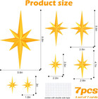 Vintage Celestial Wall Decor  Retro 3d Star Mid Century Modern Decor  Plastic St