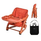 3-in-1 Travel High Chair Booster Seat - Portable  Compact  Easy Clean - Pumpkin