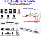 5 In 1 Memory Card Reader Usb 3 0 Otg Adapter Sd Card Reader For Iphone ipad