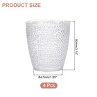 4pcs 7oz Acrylic Drinking Glasses Plastic Reusable Tumbler Transparent