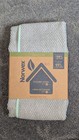 Norwex Kitchen Towel Graphite Grey Sea Foam Green Trim Microfiber Silver New