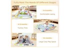 Baby Activity Gym Play Mat With Wooden Frame And Sensory Toys