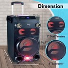 Pyle Bluetooth Karaoke Speaker System - Pa Loudspeaker With Flashing Dj Ligh