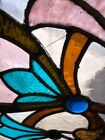 Colorful Antique Victorian Stained Leaded Glass Window Circa 1890 Chicago 61x21