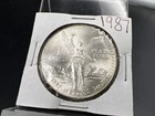 1987 Mo 1 Oz Onza Mexico Libertad Gem Bu Unc Ley  999 Plata Pura Semi Key Date