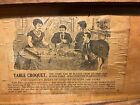 Antique Victorian Parlor Game Table Top Croquet complete Set In Original Box