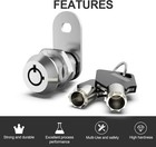 6 Pack Upgraded Cam Lock Rv Storage Locks  Keyed Alike 1-1 8 Inch Cabinet Locks