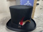 Gemvie Men s 100  Wool Felt Stage Magic Adult Costume Tall Top Hat 7    High Black