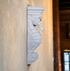 Seahorse Wood Bracket 20  - Fireplace   Shelf   Arch Support - Custom Color