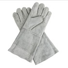 16    Heavy Duty Welding Gloves     Grey Italian Split Cowhide Leather With Flame