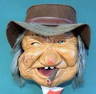 Vtg Bibi Laffun Drunkard Hobo Head Original Peter Figuren With Cigarette  As-is