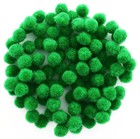 Essentials By Leisure Arts  Pom Poms - Green - 7mm - 100 Piece Pom Poms Arts