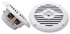 Pair Rockville Ms525w 5 25  400 Watt Waterproof Marine Boat Speakers 2-way White