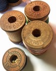 Lot  140  Vintage antique Wooden Sewing Thread Spools - Lovely Variety