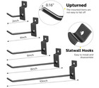50 Pack Black Metal Slatwall Hooks Slatwall Accessories Slot Board Hooks Panel H