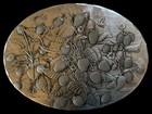 Vintage Wendell August Forge Hammered Metal Oval Lg Trivet Tray Strawberry Patch