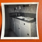 Original Vintage Photo Empty Bathroom Liminal Space Decor Toilet Furniture Room