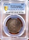 1861-o Csa Confederate Obv Fs-401 Die Crack Nose To Rim   Pcgs Xf  cleaned  Bold